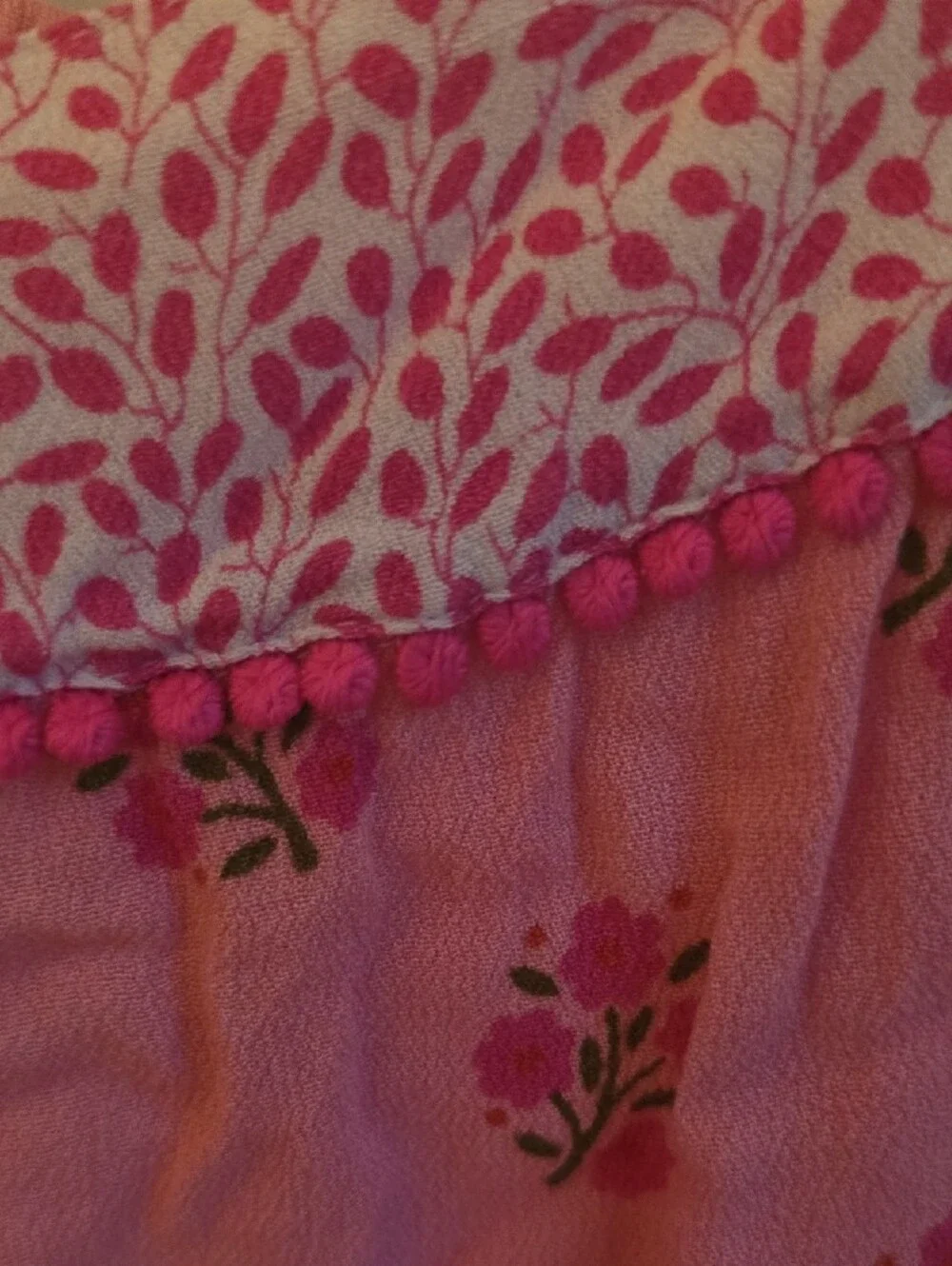 Boden Pink Floral Cami Romper with Contrast Trim